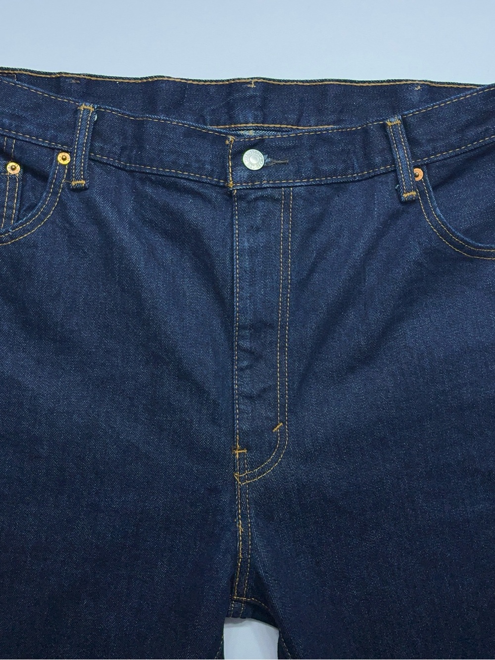 Levi’s 517 Regular Boot Cut Blue Jeans Mens Size 42x28 Dark Wash Tagged 42x30 - Picture 4 of 14